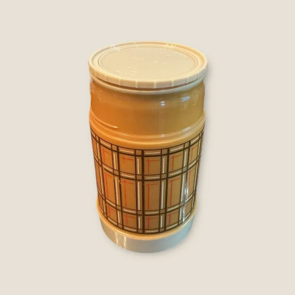 Vintage Aladdin Plaid Thermos 7